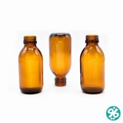 خرید آنلاین تک و عمده شیشه استوانه ای قهوه ای 120 سی سی