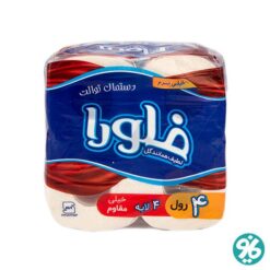 قیمت و خرید آنلاین دستمال توالت 4 قلو فلورا