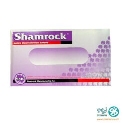 خرید دستکش لاتکس بدون پودر shamrock در سایزبندی ( 100 عددی)