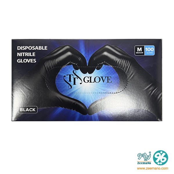 خرید دستکش نیتریل مشکی TT glove (100 عددی)