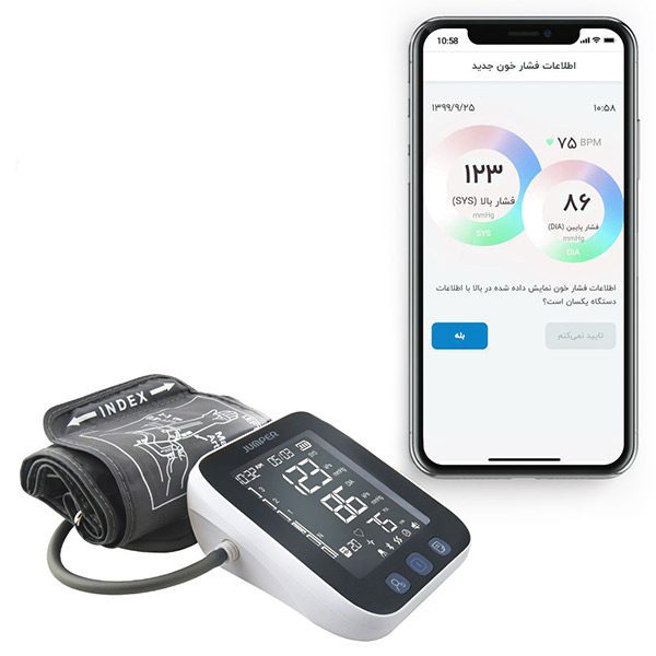 اتصال به اپلیکیشن سیناکر با فشارسنج دیجیتال جامپر مدل JPD-HA121