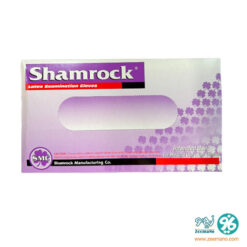 خرید دستکش لاتکس بدون پودر shamrock در سایزبندی ( 100 عددی)