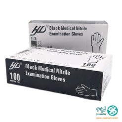 خرید دستکش نیتریل مشکی HD در سایزبندی