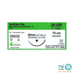 خرید نخ بخیه نایلون 2/0 با سوزن ریورس کات سوپا