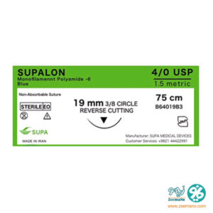 قیمت و خرید نخ بخیه نایلون 4/0 با سوزن ریورس کات سوپا