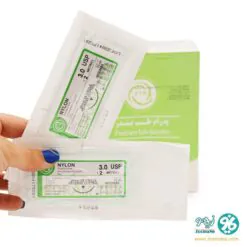 قیمت و خرید نخ بخیه نایلونی 3/0 با سوزن ریورس کات