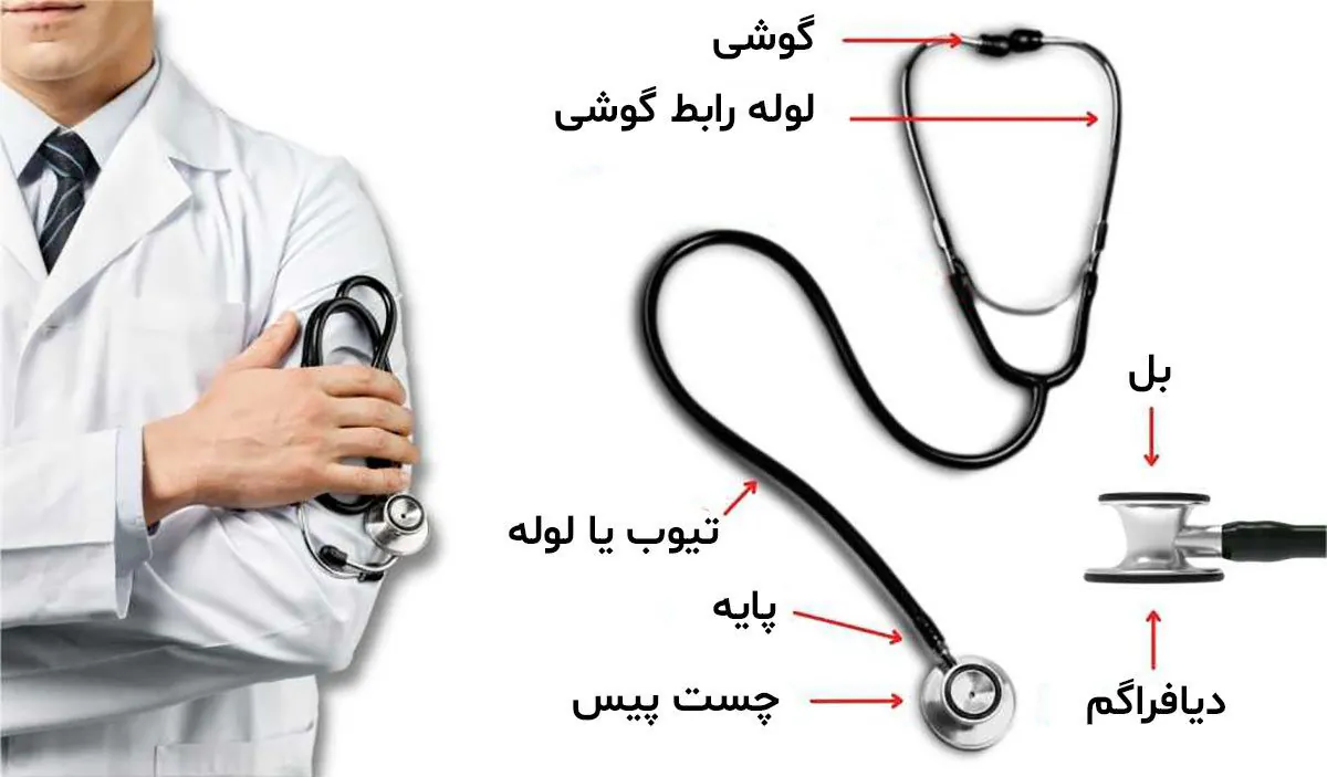 قسمت های تشکیل دهنده گوشی پزشکی